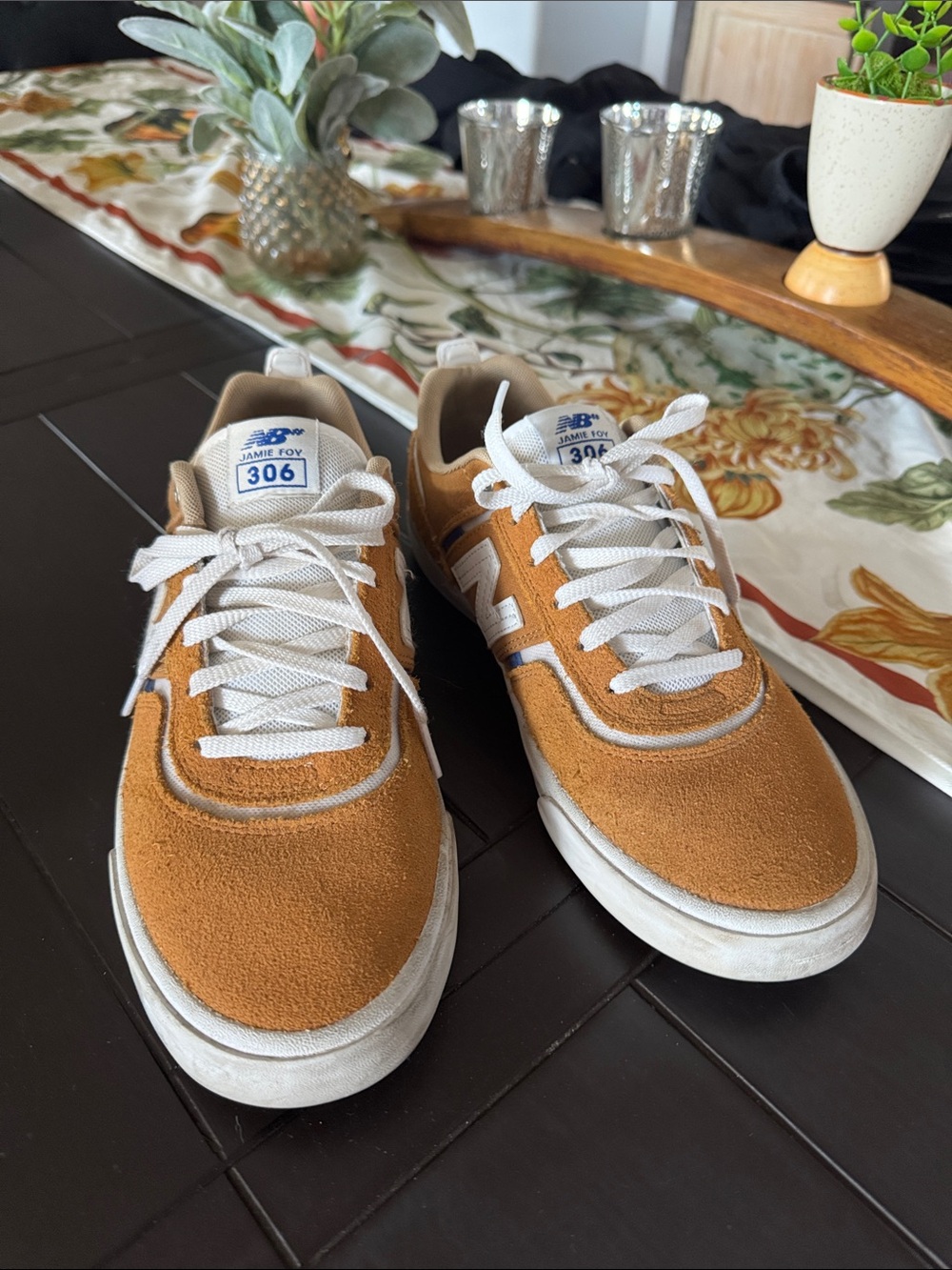 New Balance 306 Jamie Foy Men’s Suede Sneakers in Tan and White Size 9